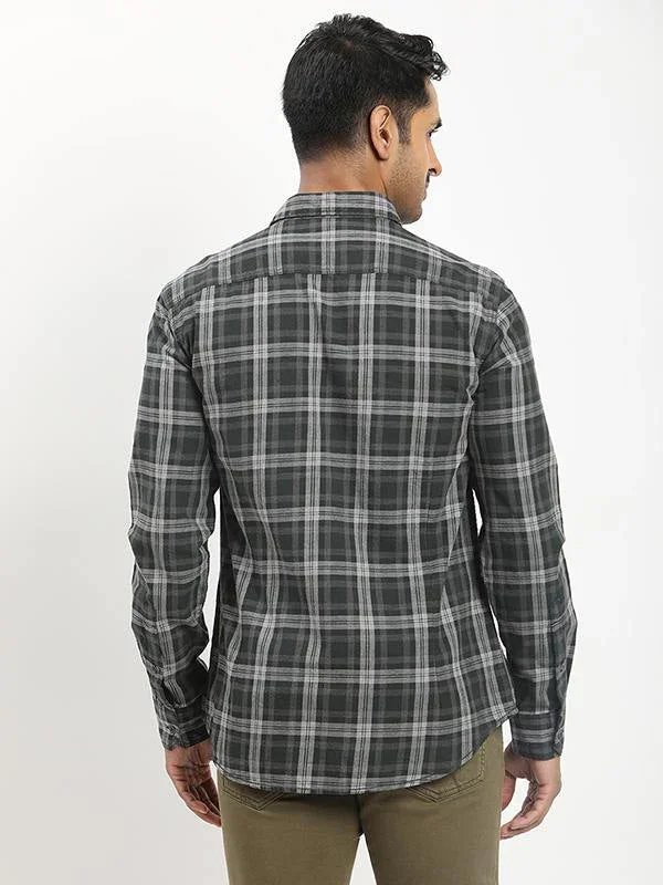 Men's Check Full Sleeves Cotton Shirt - Image 10