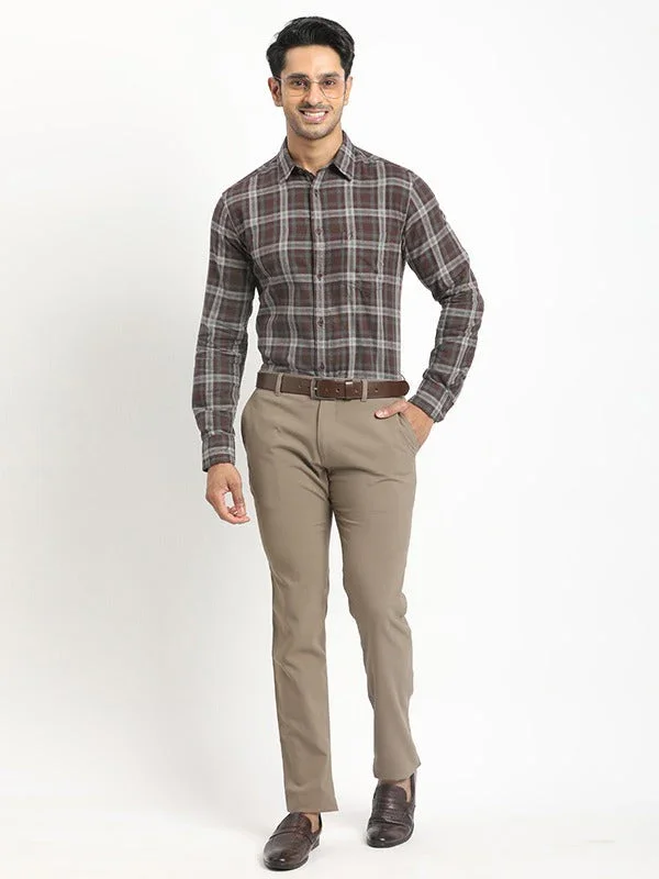 Men's Check Full Sleeves Cotton Shirt - Image 4