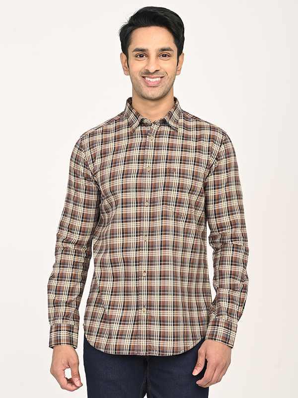 Men's Check Full Sleeves Cotton Shirt