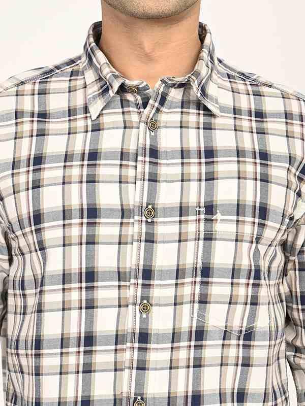 Men's Check Full Sleeves Cotton Shirt - Image 3