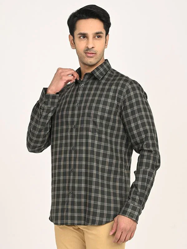 Men's Check Full Sleeves Cotton Shirt - Image 2