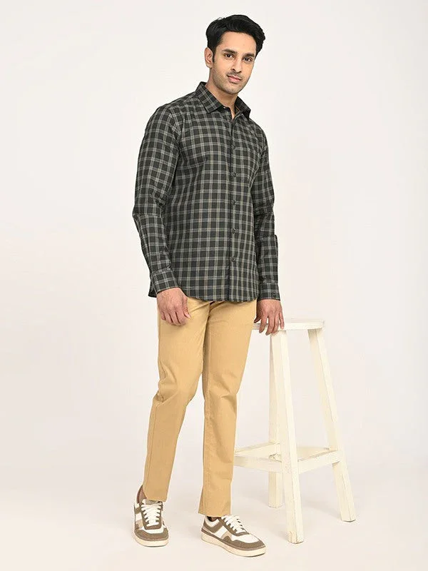 Men's Check Full Sleeves Cotton Shirt - Image 5
