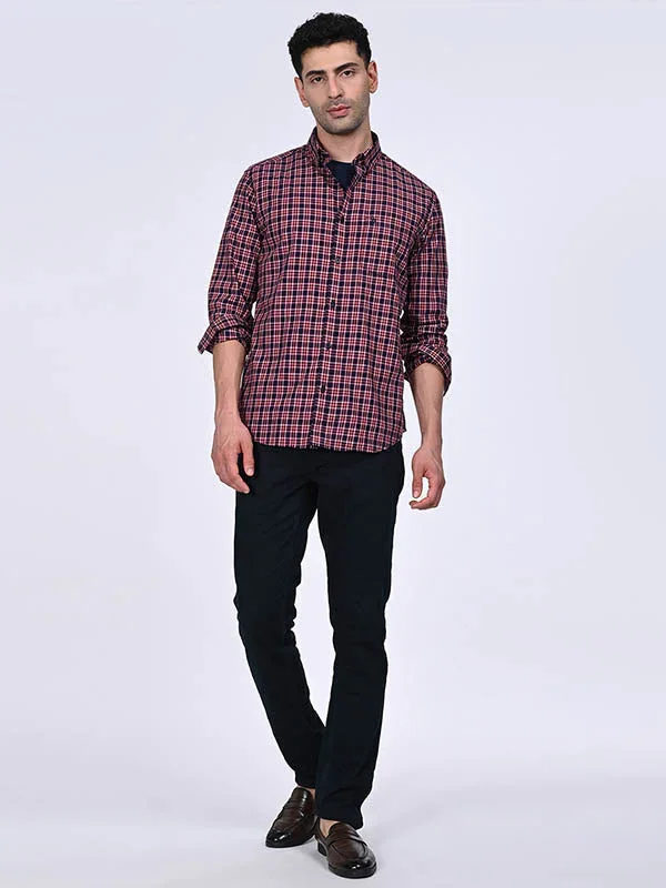 Men's Check Full Sleeves Cotton Stretch Shirt