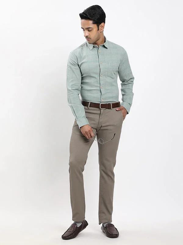 Men's Check Full Sleeves Cotton Stretch Shirt - Image 10