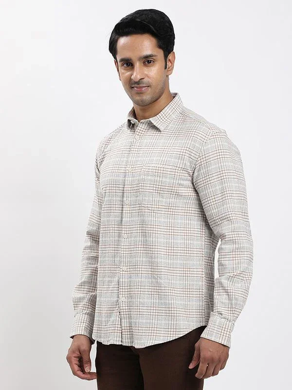 Men's Check Full Sleeves Cotton Stretch Shirt - Image 2