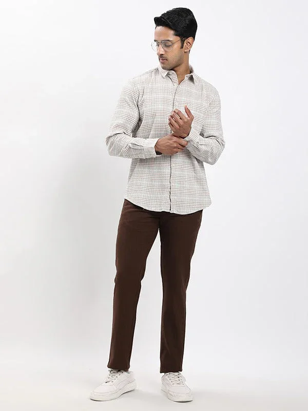 Men's Check Full Sleeves Cotton Stretch Shirt - Image 5