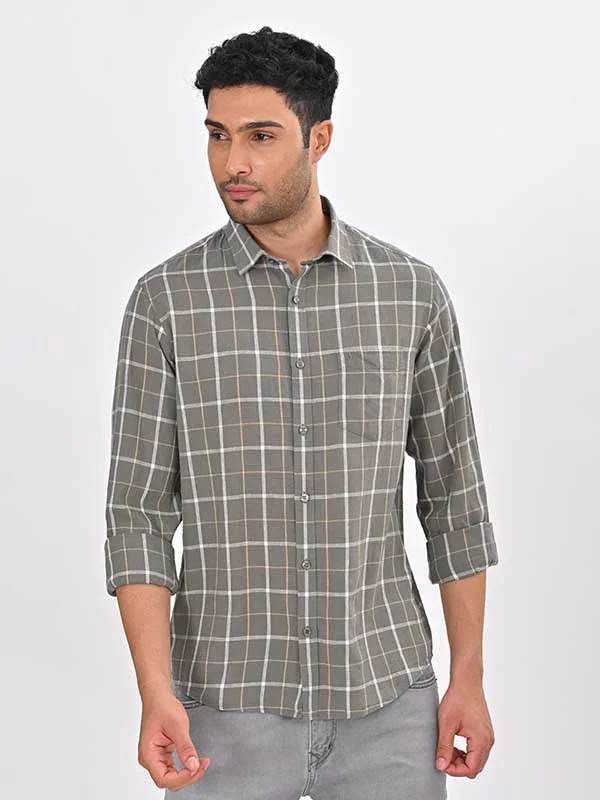 Men's Check Full Sleeves Linen Blend Shirt - Image 6