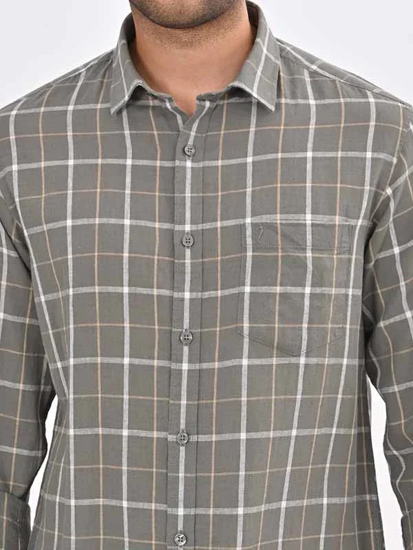 Men's Check Full Sleeves Linen Blend Shirt - Image 7