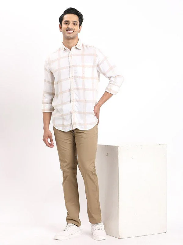 Men's Check Full Sleeves Linen Blend Shirt - Image 5