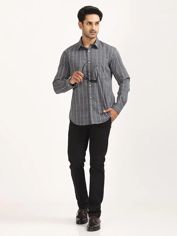 Men's Check Full Sleeves Polyester Blend Shirt - Image 3