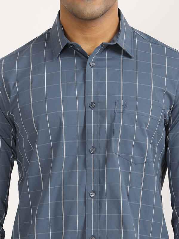 Men's Check Full Sleeves Polyester Blend Shirt - Image 6