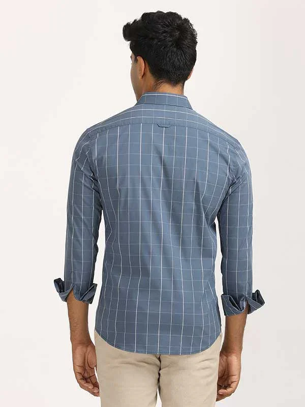 Men's Check Full Sleeves Polyester Blend Shirt - Image 8