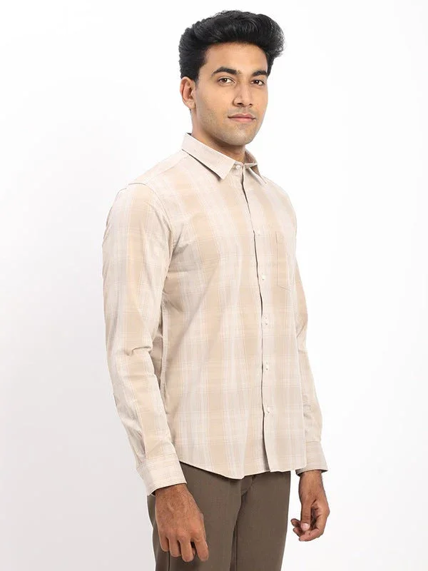 Men's Check Full Sleeves Polyester Blend Shirt - Image 2