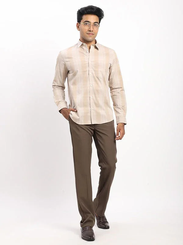 Men's Check Full Sleeves Polyester Blend Shirt - Image 5
