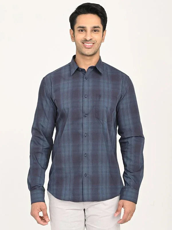 Men's Check Full Sleeves Polyester Blend Shirt - Image 6
