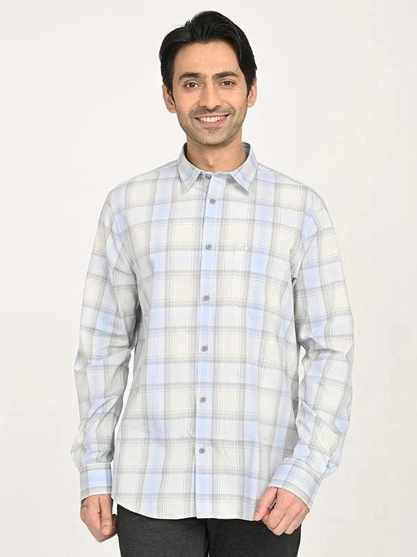 Men's Check Full Sleeves Polyester Blend Shirt - Image 7