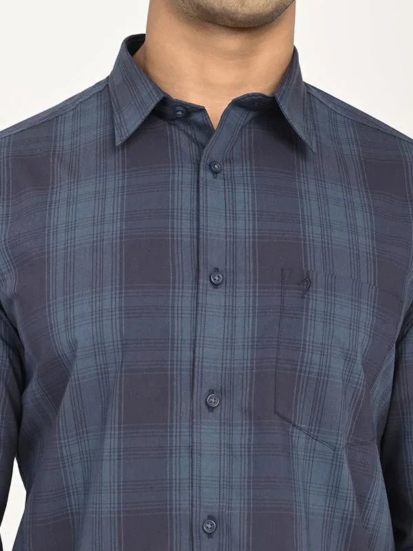 Men's Check Full Sleeves Polyester Blend Shirt - Image 3