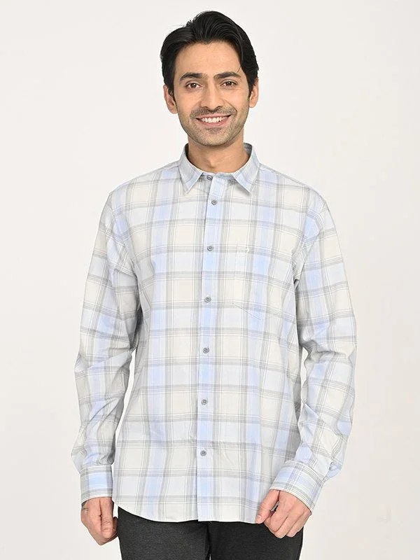 Men's Check Full Sleeves Polyester Blend Shirt - Image 6