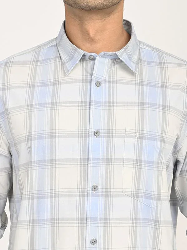 Men's Check Full Sleeves Polyester Blend Shirt - Image 8