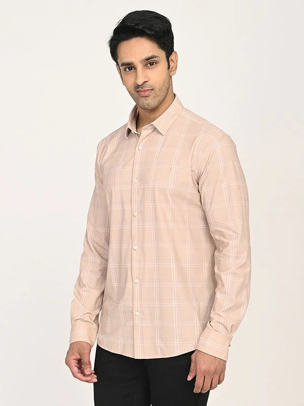 Men's Check Full Sleeves Polyester Blend Shirt - Image 2