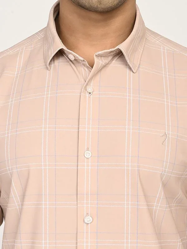 Men's Check Full Sleeves Polyester Blend Shirt - Image 3