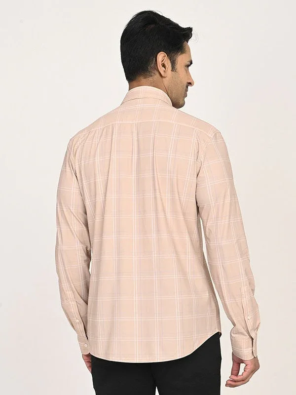Men's Check Full Sleeves Polyester Blend Shirt - Image 4