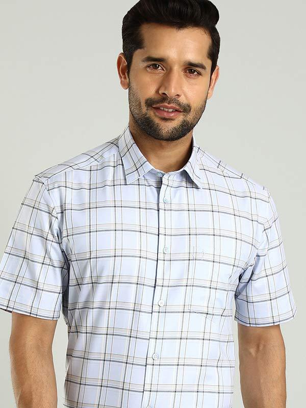 Men's Check Half Sleeves Cotton Shirt - Image 6