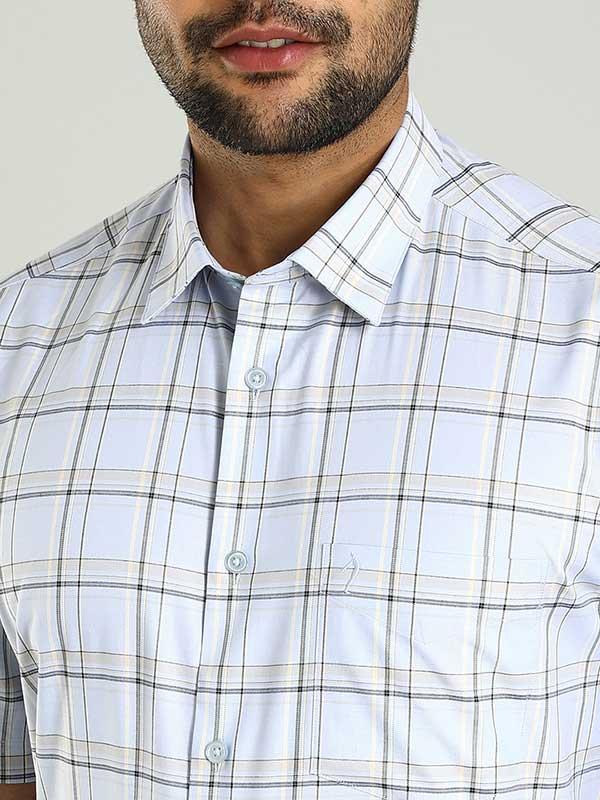 Men's Check Half Sleeves Cotton Shirt - Image 8