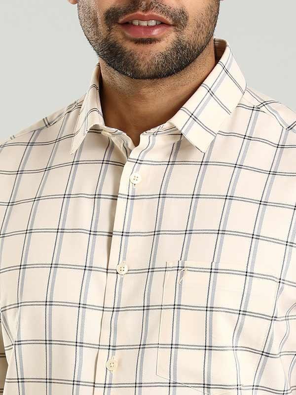 Men's Check Half Sleeves Cotton Shirt - Image 4