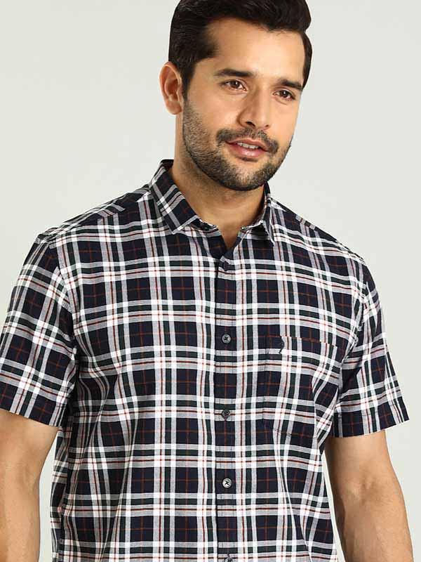 Men's Check Half Sleeves Cotton Shirt