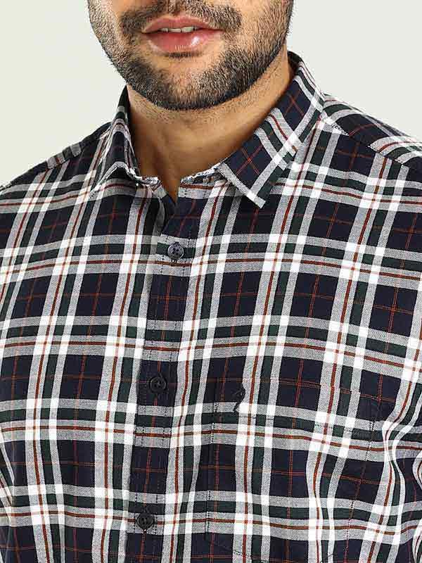 Men's Check Half Sleeves Cotton Shirt - Image 4