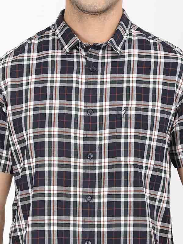Men's Check Half Sleeves Cotton Shirt - Image 6
