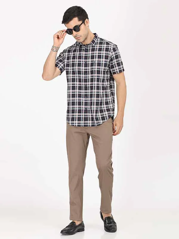 Men's Check Half Sleeves Cotton Shirt - Image 7