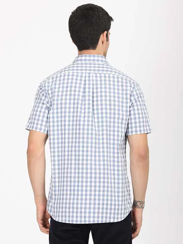 Men's Check Half Sleeves Cotton Shirt - Image 9