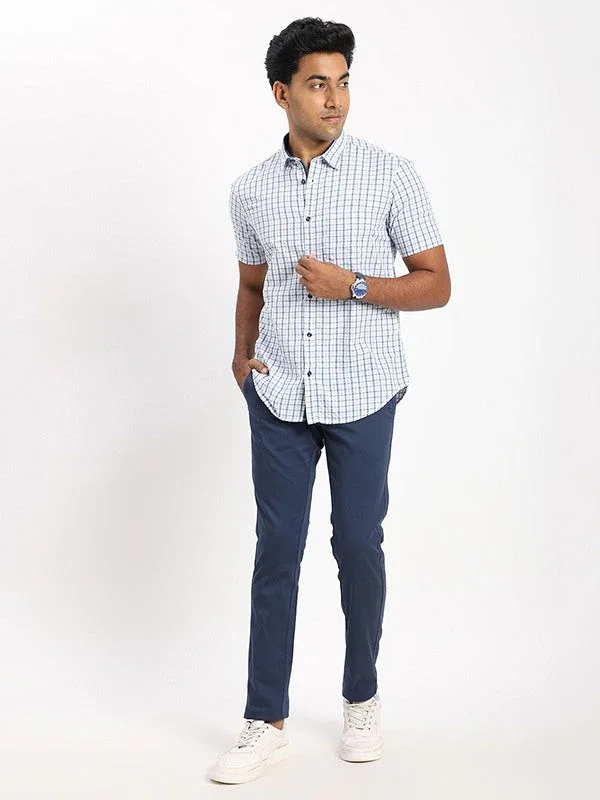 Men's Check Half Sleeves Cotton Shirt - Image 10