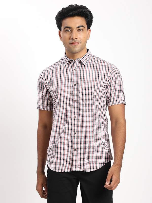 Men's Check Half Sleeves Cotton Shirt - Image 11