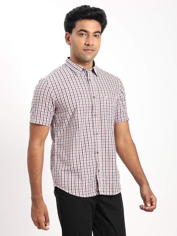 Men's Check Half Sleeves Cotton Shirt - Image 12