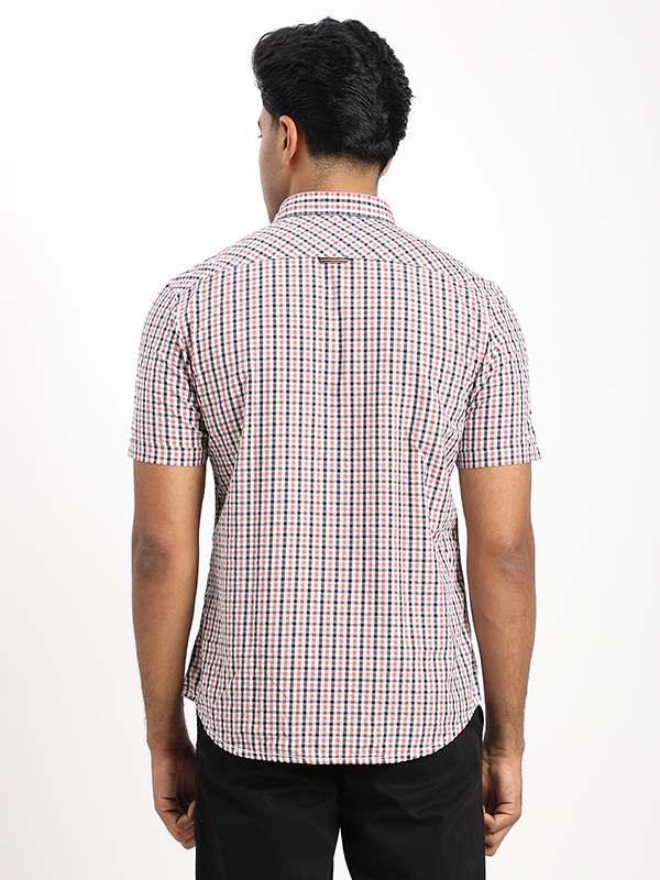 Men's Check Half Sleeves Cotton Shirt - Image 14