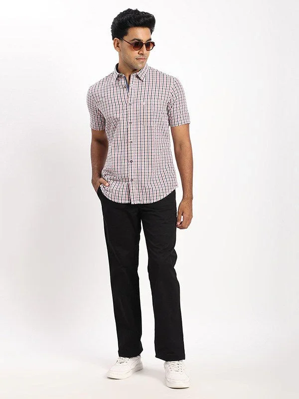 Men's Check Half Sleeves Cotton Shirt - Image 15