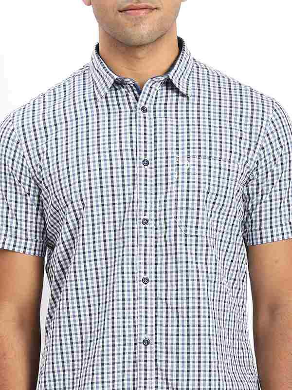 Men's Check Half Sleeves Cotton Shirt - Image 3