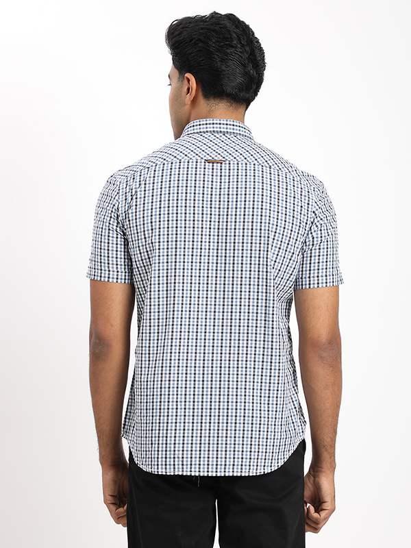 Men's Check Half Sleeves Cotton Shirt - Image 4