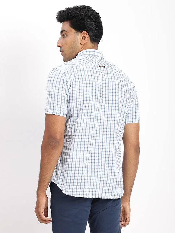 Men's Check Half Sleeves Cotton Shirt - Image 9