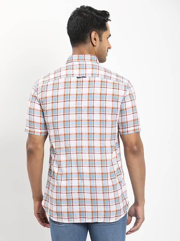 Men's Check Half Sleeves Cotton Shirt - Image 10