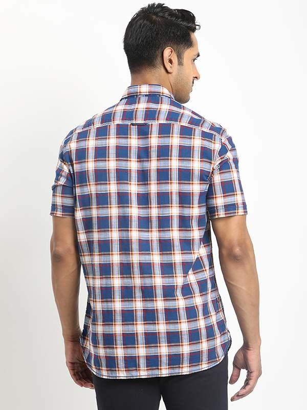 Men's Check Half Sleeves Cotton Shirt - Image 5