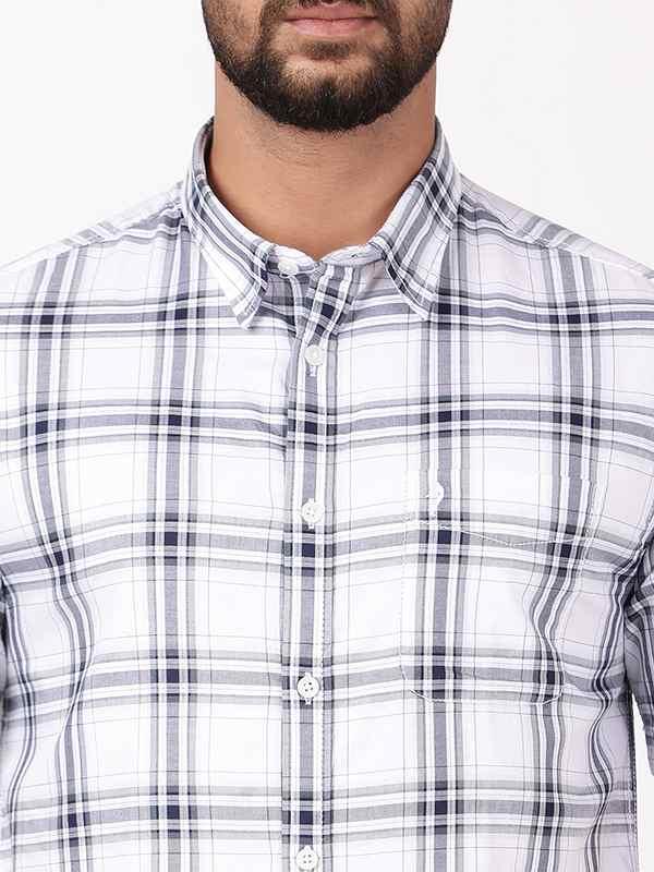 Men's Check Half Sleeves Cotton Shirt - Image 8