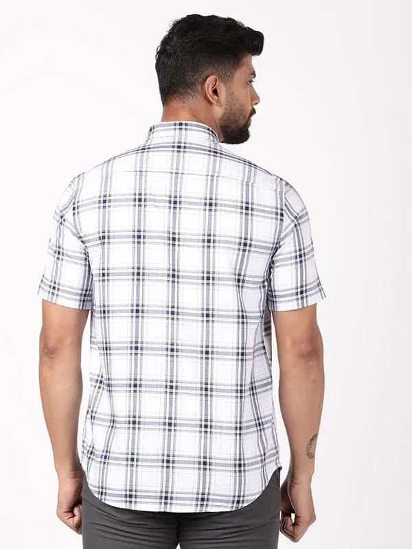 Men's Check Half Sleeves Cotton Shirt - Image 9