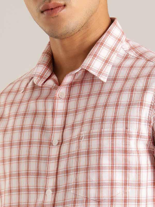 Men's Check Half Sleeves Cotton Shirt - Image 6