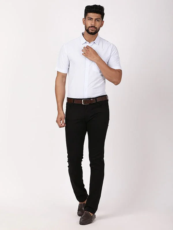 Men's Check Half Sleeves Cotton Shirt - Image 5