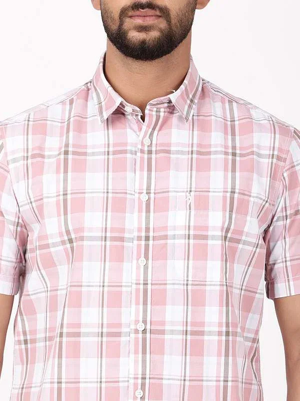 Men's Check Half Sleeves Cotton Shirt - Image 3