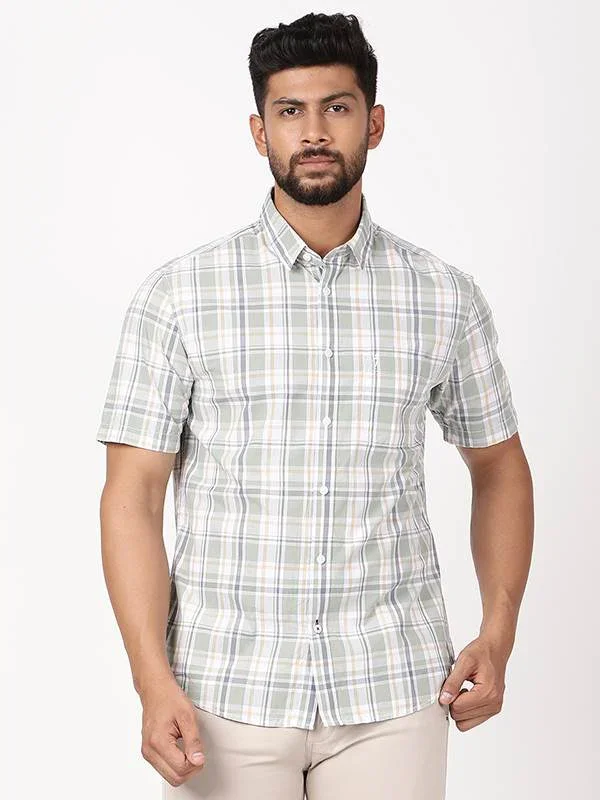 Men's Check Half Sleeves Cotton Shirt - Image 6